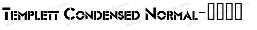Templett Condensed Normal字体转换
